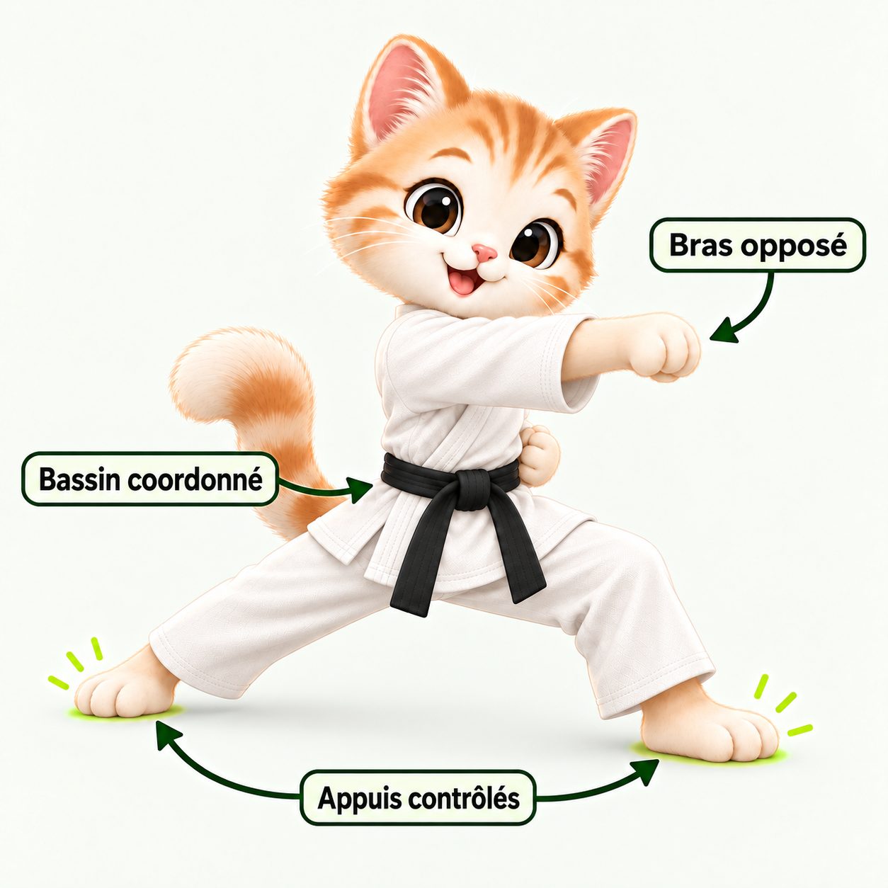 Illustration pédagogique de Kokutsu dachi