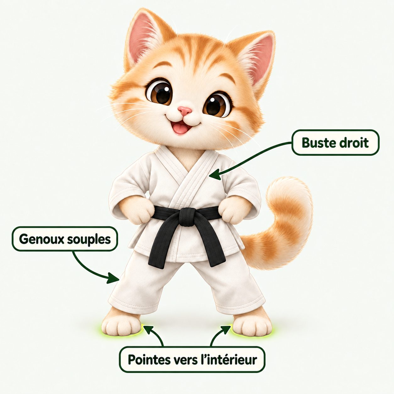 Illustration pédagogique de Naihanchi dachi
