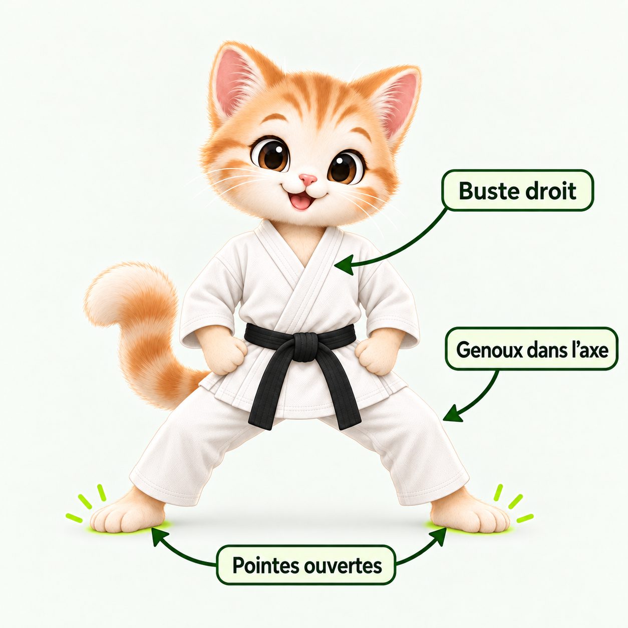 Illustration pédagogique de Shiko dachi
