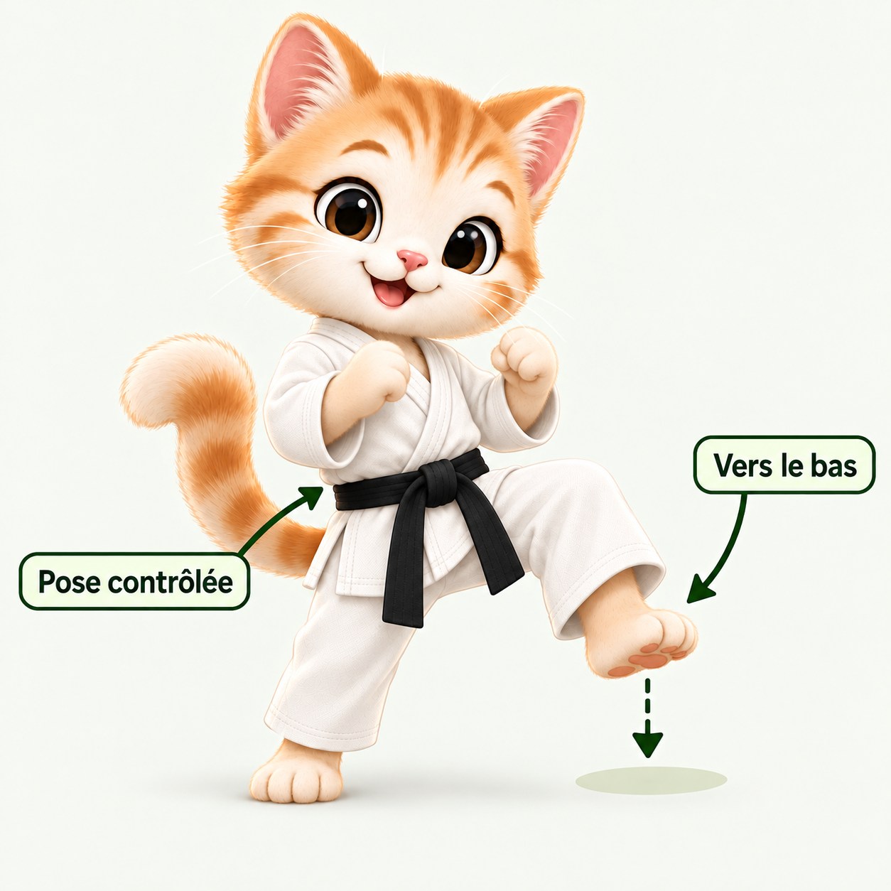 Illustration pédagogique de Fumikomi geri