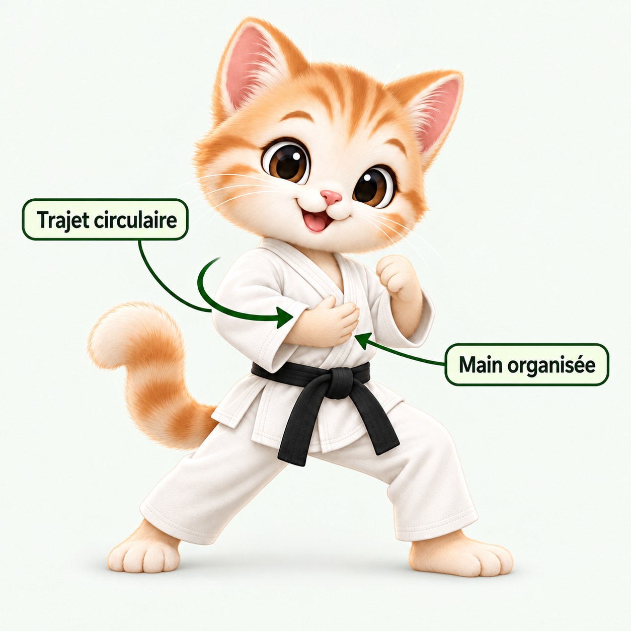 Illustration pédagogique de Kake uke / Kakae uke