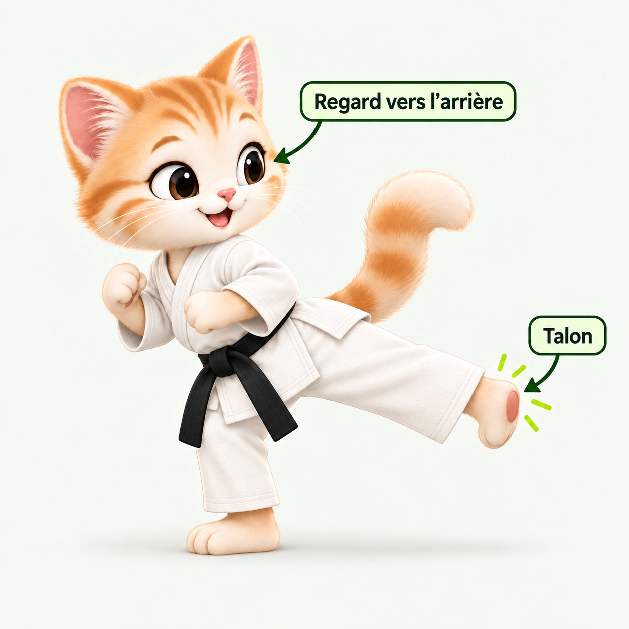 Illustration pédagogique de Ushiro geri