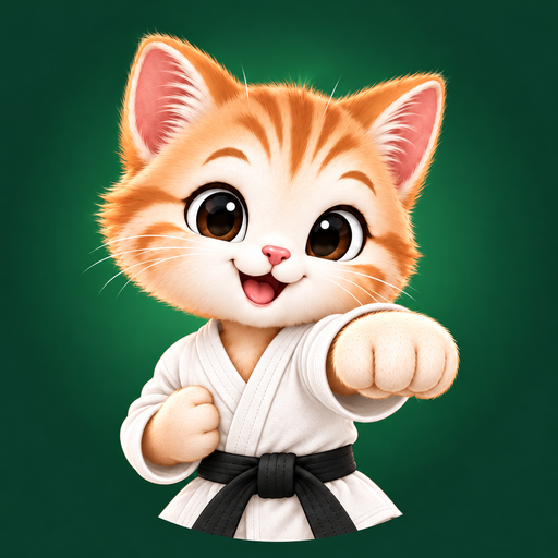 Wado, le chaton en karatégi